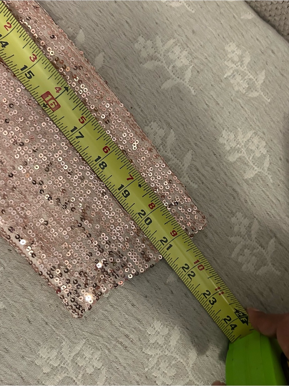 Mare Mare for Anthropologie Rose Gold Sequin Longline Duster Rose Gold Sz S NWT - Picture 13 of 14